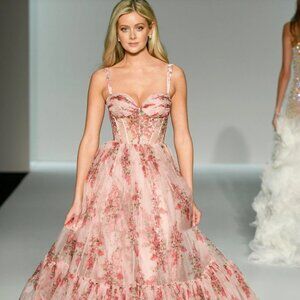Sherri Hill A-line Floral Tulle Ballgown
